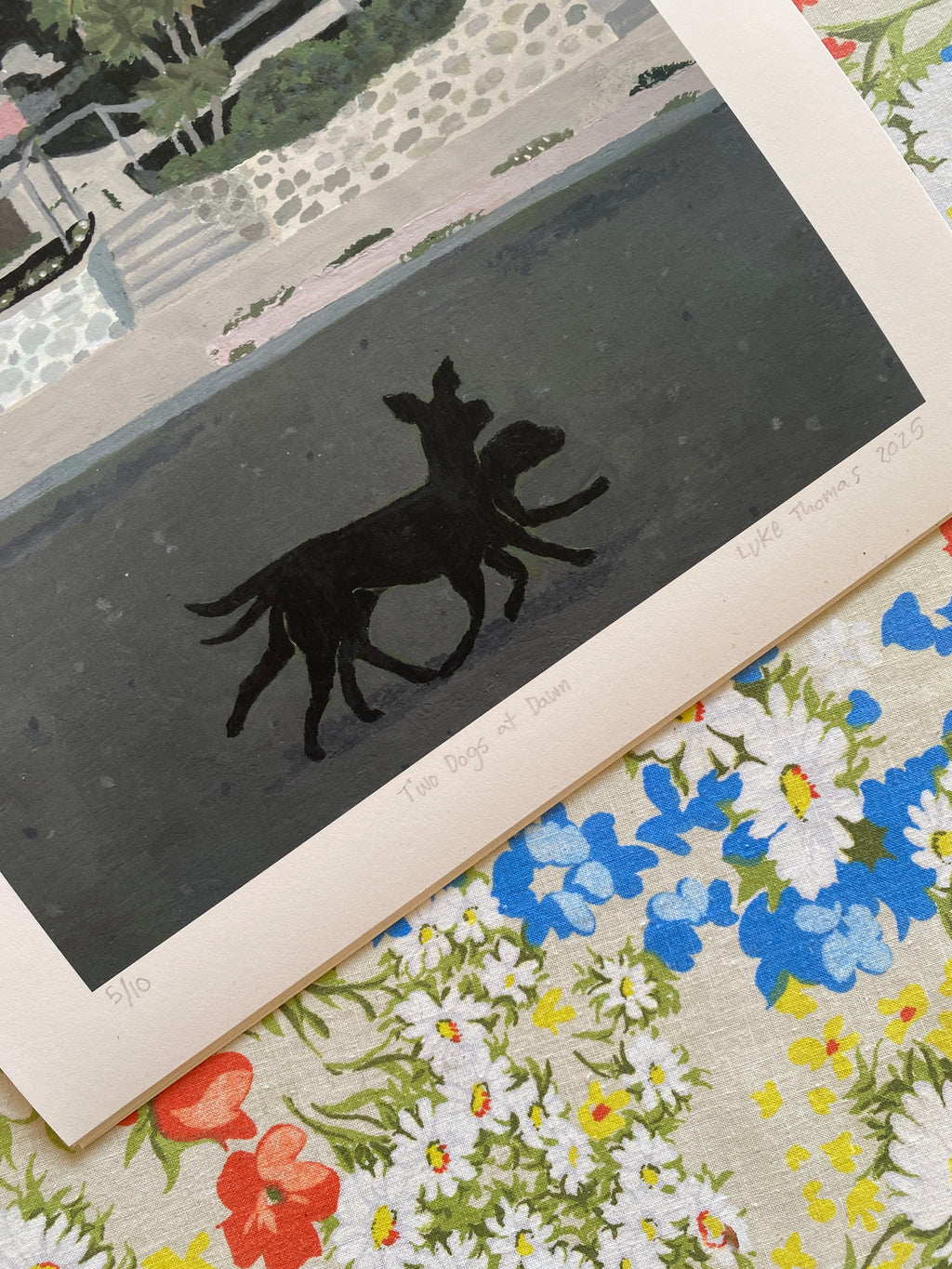 Two Dogs at Dawn signed Giclee print