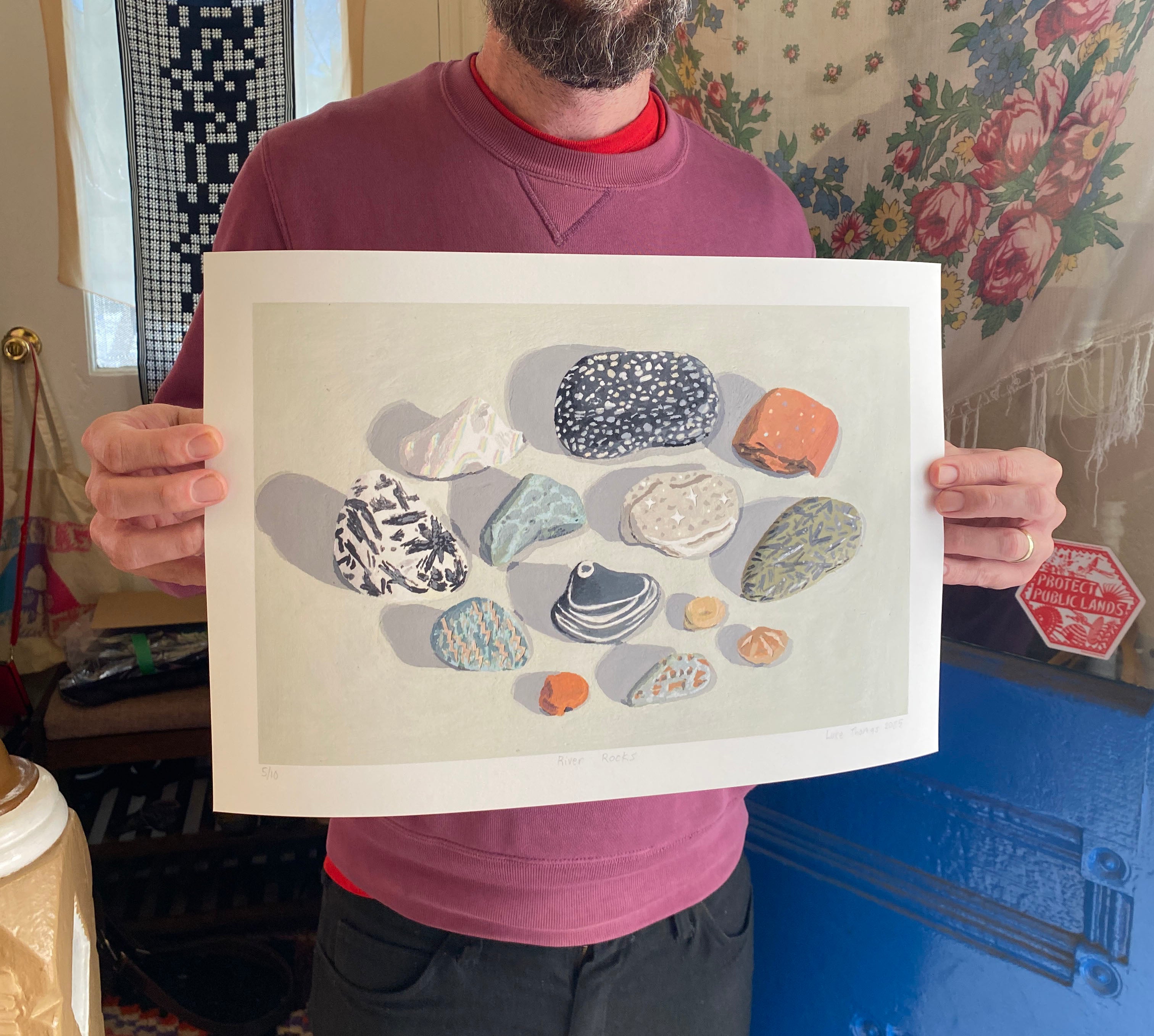 River Rocks signed Giclee print