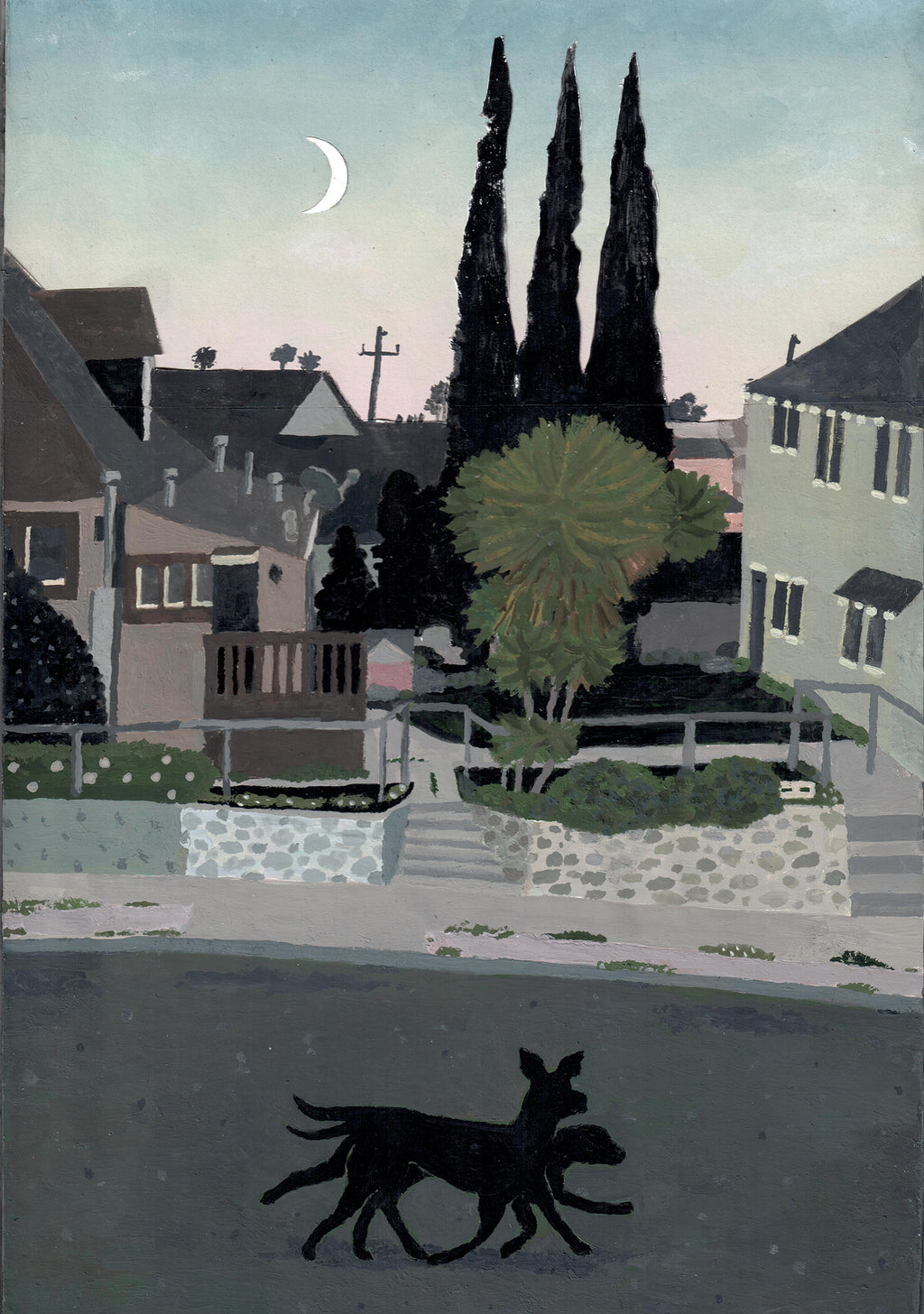 Two Dogs at Dawn signed Giclee print